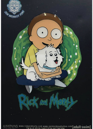 Rick and Morty: Morty & Snowball Enamel Pin
