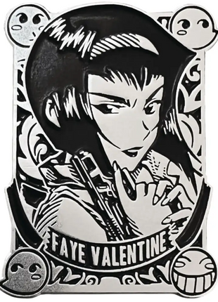Cowboy Bebop Silver Badge Faye Pin