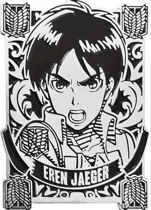 Attack on Titan Silver Badge Eren Pin