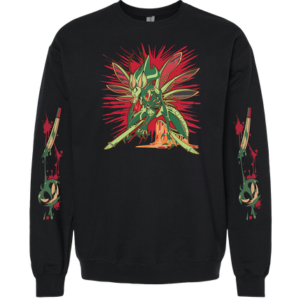 Crewneck Sweatshirt - Bee Halloween Slasher w/Printed Sleeves *PRE-ORDER*
