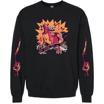 Crewneck Sweatshirt - Satan Halloween Slasher w/Printed Sleeves *PRE-ORDER*