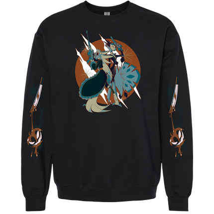 Crewneck Sweatshirt - Andrealphus & Stella Halloween Slasher w/Printed Sleeves *PRE-ORDER*