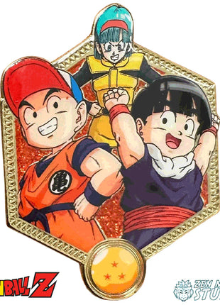 Golden Series 2: Krillin, Bulma, and Gohan - DBZ Pin