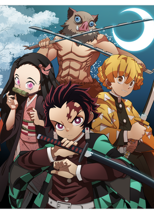 Demon Fighting Group - Poster Print