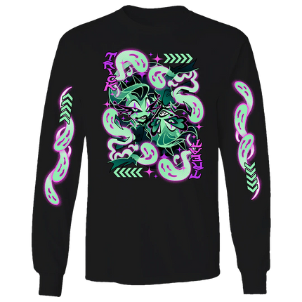 Long Sleeve Shirt - Glitz + Glam Halloween 2024 w/Printed Sleeves *LAST CHANCE*