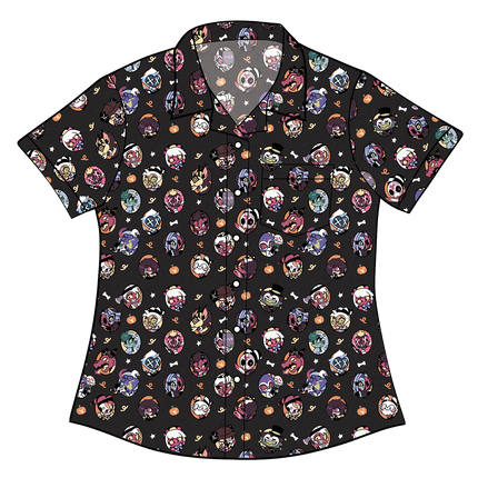 Helluva Boss Halloween Pattern Button Up Shirt *PRE-ORDER*
