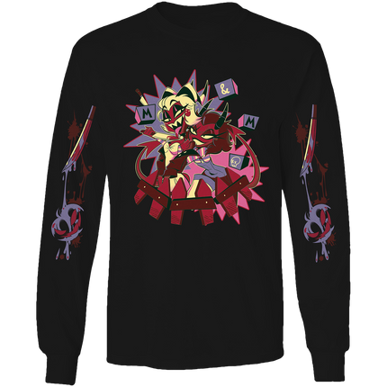 Long Sleeve Shirt - Moxxie & Millie Halloween Slasher w/Printed Sleeves *PRE-ORDER*