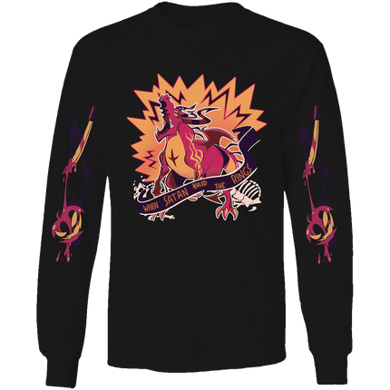 Long Sleeve Shirt - Satan Halloween Slasher w/Printed Sleeves *PRE-ORDER*