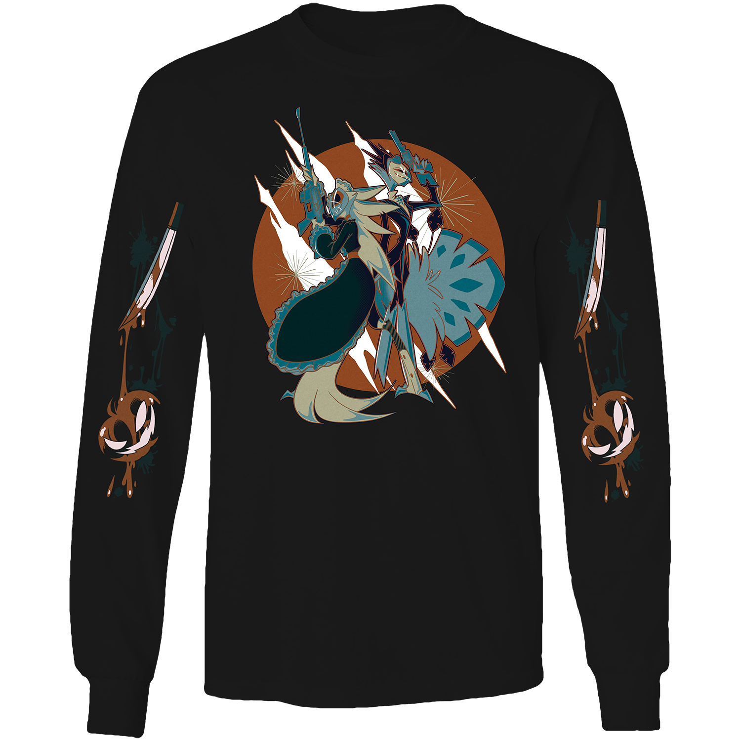 Long Sleeve Shirt - Andrealphus & Stella Halloween Slasher w/Printed Sleeves *PRE-ORDER* 3