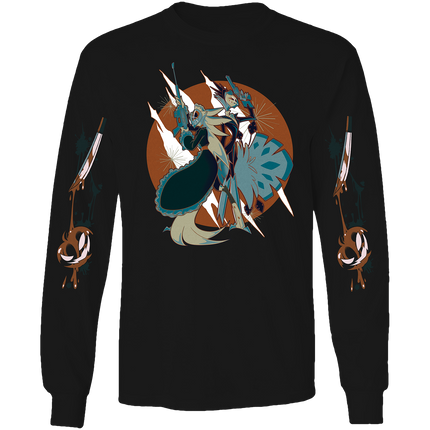 Long Sleeve Shirt - Andrealphus & Stella Halloween Slasher w/Printed Sleeves *PRE-ORDER*