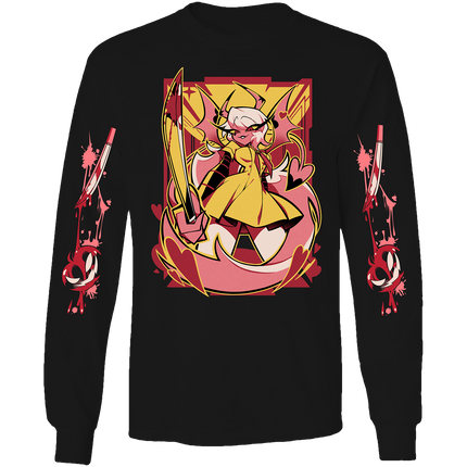 Long Sleeve Shirt - Verosika Halloween Slasher w/Printed Sleeves *PRE-ORDER*
