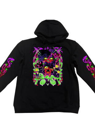 Pullover Hoodie - Moxxie + Millie Halloween 2024 w/Printed Sleeves *LAST CHANCE*