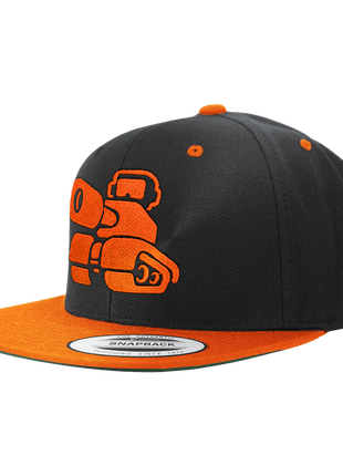 Newgrounds Logo by Zals (Vibrant Orange) Snapback Hat