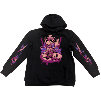 Pullover Hoodie - Crimson Halloween Slasher w/Printed Sleeves *PRE-ORDER*