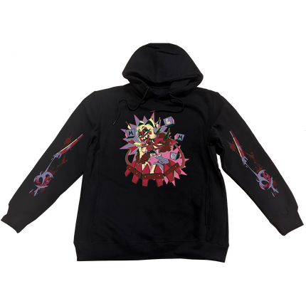 Pullover Hoodie - Moxxie & Millie Halloween Slasher w/Printed Sleeves *PRE-ORDER*