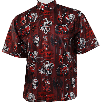 Red Portrait Pattern - Button Up Shirt *LAST CHANCE*