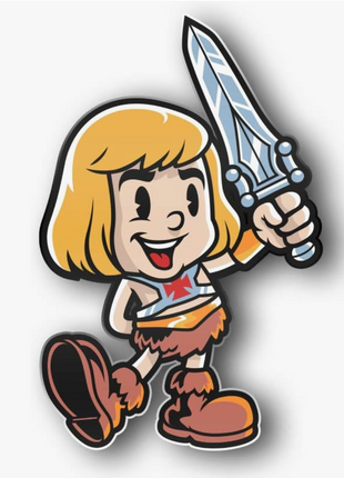 Harebrained!  Vintage He-Man Pin