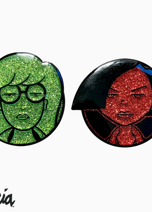 Daria and Jane - MTV's Daria Glitter Pin set