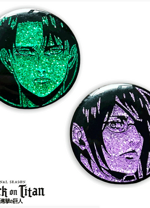 Captain Levi and Hange Zoe - Attack on Titan Pin Set