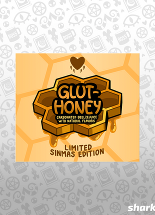 Glut-Honey Bottle Label  Sticker