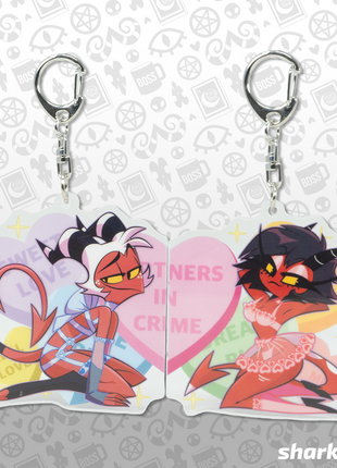 Moxxie x Millie - Valentines 2025 Couple Magnet Acrylic Keychain