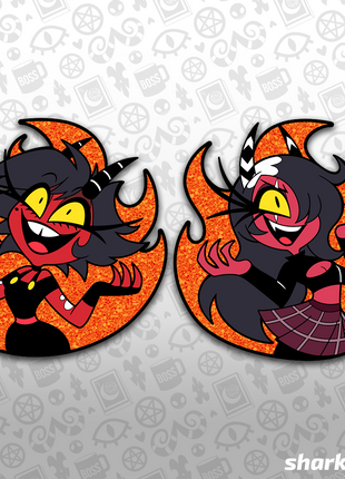 Wrath Sisters - Glitter Enamel Pin Set *LIMITED STOCK*