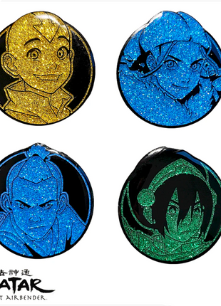 Team Avatar - Avatar: The Last Airbender Glitter Pin set