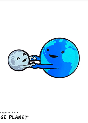 Earth and Moon: Strange Planet Collectible Pin