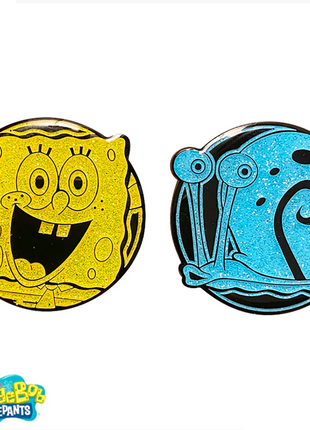 SpongeBob and Gary - SpongeBob Squarepants Glitter Pin Set