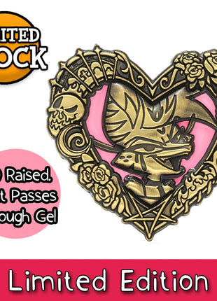 Heart Frame Pin - Bee - Oversized 3D Enamel Pin *SALE*