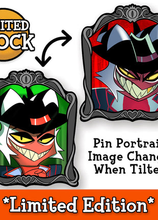 Crimson Changing Portrait - Lenticular Pin *LIMITED RUN*