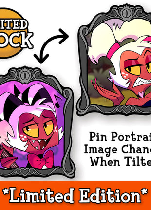 Moxxie Changing Portrait #2 - Lenticular Pin *LIMITED RUN*