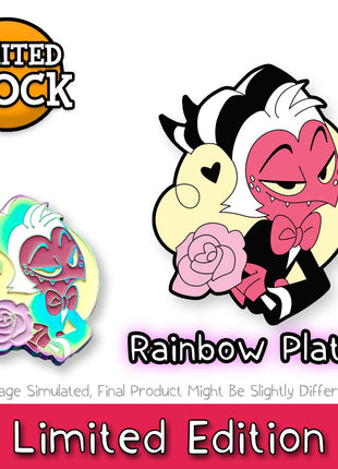 Lovely Moxxie - Rainbow Plated Enamel Pin *LAST CHANCE*