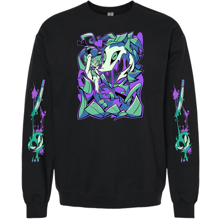 Crewneck Sweatshirt - Stolas Halloween Slasher w/Printed Sleeves *PRE-ORDER*