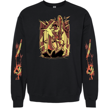 Crewneck Sweatshirt - Striker Halloween Slasher w/Printed Sleeves *PRE-ORDER*