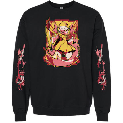 Crewneck Sweatshirt - Verosika Halloween Slasher w/Printed Sleeves *PRE-ORDER*