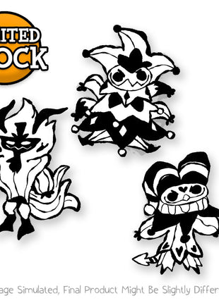 Sketchy Fizzarolli + Ozzie + Mammon Enamel Pin Set *LIMITED STOCK*