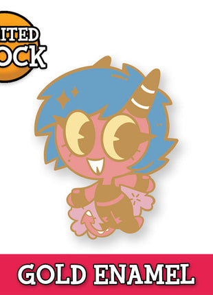 Cutie Millie - Gold Enamel Pin  *LAST CHANCE*